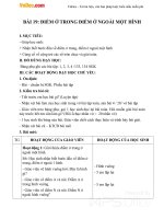 Giáo án Toán 1 chương 3 bài 19: Điểm ở trong, điểm ở ngoài 1 hình 