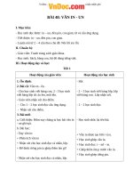 Giáo án Tiếng Việt 1 bài 48: Vần IN, UN ﻿