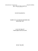 NGHIÊN CỨU CÁC PHƯƠNG PHÁP ĐIỀU HÒA TRONG HỌC MÁY