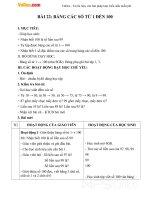 Giáo án Toán 1 chương 3 bài 22: Bảng các số từ 1 đến 100 