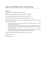 Dap an Đáp án Prevoi 2012