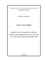 NGHIÊN CỨU SỰ ẢNH HƯỞNG CỦA KẼM (Zn)  ĐẾN MỘT SỐ ĐẶC ĐIỂM SINH HỌC CỦA ỐC VƯỜN NÂU