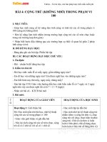 Giáo án Toán 1 chương 4 bài 4: Cộng trừ (không nhớ) trong phạm vi 100 