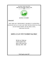 Thực hiện quy trình phòng, trị bệnh và nuôi dưỡng, chăm sóc đàn gà và đàn lợn thịt thương phẩm tại trại nguyễn hồng phong   huyện phú lương   tỉnh thái nguyên  