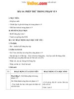 Giáo án Toán 1 chương 2 bài 14: Phép trừ trong phạm vi 9 