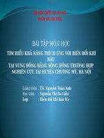 SLIDE TÌM HIỂU KHẢ NĂNG THÍCH ỨNG VỚI BIẾN ĐỔI KHÍ HẬU  TẠI VÙNG ĐỒNG BẰNG SÔNG HỒNG TRƯỜNG HỢP  NGHIÊN CỨU TẠI HUYỆN CHƯƠNG MỸ, HÀ NỘI