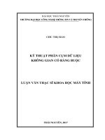 Kỹ thuật phân cụm dữ liệu không gian có ràng buộc