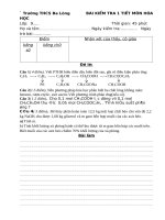 Đề kiểm tra và đáp án Hóa học 9 lần 4