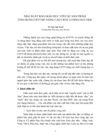 NHÀ XUẤT BẢN GIÁO DỤC VỚI CÁC SẢN PHẨM  ỨNG DỤNG CNTT ĐỂ NÂNG CAO CHẤT LƯỢNG DẠY HỌC