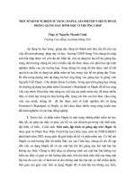 MỘT SỐ KINH NGHIỆM SỬ DỤNG MAPLE, GEOMETER’S SKETCHPAD TRONG GIẢNG DẠY HÌNH HỌC Ở TRƯỜNG CĐSP