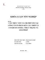 Cấu trúc vốn và chi phí vốn tại công ty cổ phần kết cấu thép và cơ khí HT Steel thực trạng và giải pháp (Khóa luận tốt nghiệp)