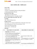 Giáo án Toán 1 chương 4 bài 5: Đồng hồ  Thời gian 