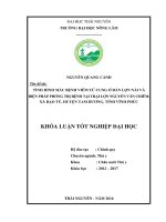 Tình hình mắc bệnh viêm tử cung ở đàn lợn nái và biện pháp phòng trị bệnh tại trại lợn nguyễn văn chiêm, xã đạo tú   huyện tam dương   tỉnh vĩnh phúc  