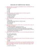 Trắc nghiệm nhi khoa có đáp án