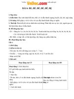 Giáo án Tiếng Việt 1 bài 6: be bè bé bẻ bẽ bẹ 