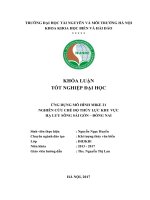 ỨNG DỤNG MÔ HÌNH MIKE 21 NGHIÊN CỨU CHẾ ĐỘ THỦY LỰC KHU VỰC HẠ LƯU SÔNG SÀI GÒN – ĐỒNG NAI