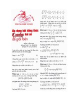 Áp dụng bất đẳng thức cosi