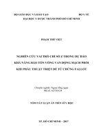 Nghiên cứu vai trò chỉ số z trong dự báo khả năng bảo tồn vòng van động mạch phổi khi phẫu thuật triệt để tứ chứng fallot (TT)