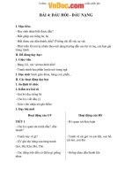 Giáo án Tiếng Việt 1 bài 4: Dấu hỏi  Dấu nặng 