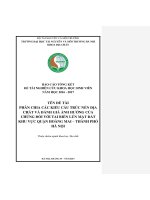 HÂN CHIA CÁC KIỂU CẤU TRÚC NỀN ĐỊA CHẤT VÀ ĐÁNH GIÁ ẢNH HƯỞNG CỦA CHÚNG ĐỐI VỚI TAI BIẾN LÚN MẶT ĐẤT KHU VỰC QUẬN HOÀNG MAI – THÀNH PHỐ HÀ NỘ