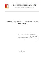 Thiết kế hệ thống xử lý ảnh số trên nền fpga