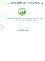 Các kỹ thuật lai phân tử, nguyên tắc và ứng dụng