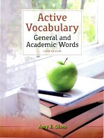 Active vocabulary  general and academic words