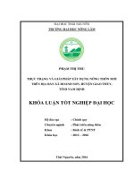 Thực trạng và giải pháp xây dựng mô hình nông thôn mới trên địa bàn xã hoành sơn   huyện giao thủy   tỉnh nam định 