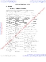 ÔN tập các CHỦ điểm NGỮ PHÁP   có đáp án (SOME USEFUL GRAMMATICAL POINTS   ANSWER KEYS)