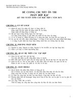 Đề cương ôn thi môn toán rời rạc cao học