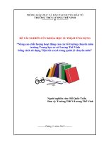 Đề tài nghiên cứu khoa học sư phạm ứng dụng năm học 14-15