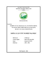 Nghiên cứu sự tham gia của người dân trong xây dựng nông thôn mới tại xã Đại Lịch  huyện Văn Chấn  tỉnh Yên Bái