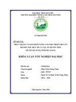 Thực trạng và giải pháp nâng cao thu nhập cho các hộ dân tộc bố y (pu y) tại xã quyết tiến   huyện quản bạ   tỉnh hà giang 