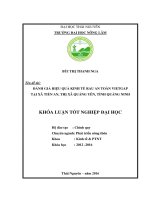 Đánh giá hiệu quả kinh tế rau an toàn VietGAP tại xã tiền an   thị xã quảng yên   tỉnh quảng ninh 