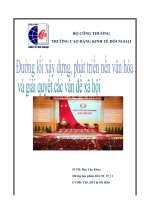 ĐƯờng lối đảng cộng sản việt nam Đường lối xây dựng, phát triển nền văn hóa  và giải quyết các vấn đề xã hội
