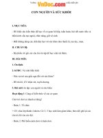 Giáo án Tự nhiên xã hội 1 bài 10: Ôn tập con người và sức khỏe 