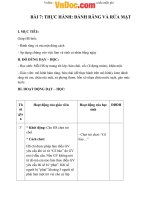 Giáo án Tự nhiên xã hội 1 bài 7: Thực hành đánh răng và rửa mặt 