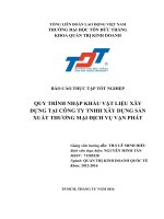 BÁO CÁO THỰC TẬP TỐT NGHIỆP  QUY TRÌNH NHẬP KHẨU VẬT LIỆU XÂY DỰNG TẠI CÔNG TY TNHH XÂY DỰNG SẢN XUẤT THƯƠNG MẠI DỊCH VỤ VẠN PHÁT