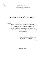 Đề xuất sử dụng một số công cụ e marketing trong công tác truyền thông marketing của công ty cổ phần truyền thông tầm nhìn số digivision (Khóa luận tốt nghiệp)