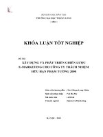 Xây dựng và phát triển chiến lược e marketing cho công ty TNHH Phạm Tường 2000  (Khóa luận tốt nghiệp)