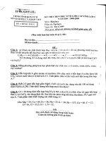 De thi HSG tinh môn Hóa học lớp 9, năm học 2008 2009