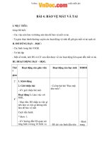 Giáo án Tự nhiên xã hội 1 bài 4: Bảo vệ mắt và tai 