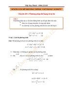 Chuyên đề HỆ PT (pp thế hạng tử tự do)