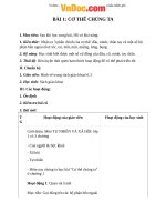 Giáo án Tự nhiên xã hội 1 bài 1: Cơ thể chúng ta