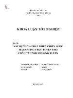 Xây dựng và phát triển chiến lược marketing trực tuyến cho công ty TNHH Phương Tuyến (Khóa luận tốt nghiệp)