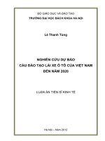Nghiên cứu dự báo cầu đào tạo lái xe ô tô của việt nam đến năm 2020 