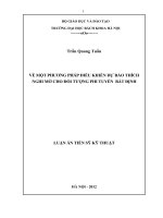 Về một phương pháp điều khiển dự báo thích nghi mờ cho đối tượng phi tuyến bất định 