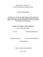 Nghiên cứu ứng dụng nisin trong công nghệ sản xuất nước quả cà chua đóng hộp nhằm làm giảm thời gian, nhiệt độ thanh trùng và nâng cao tính cảm quan của sản phẩm 