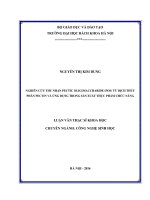 Nghiên cứu thu nhận pectic oligosaccharide (POS) từ dịch thủy phân pectin và ứng dụng trong sản xuất thực phẩm chức năng 