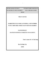 Marketing plan for launching a new hybrid waxy corn seed milky 36 in vietnam market 